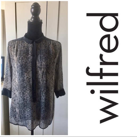 Aritzia’s Wilfred Giulia Silk Python Print Blouse - Picture 2 of 5